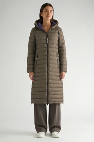 Piumino lungo Azulana - Kaki