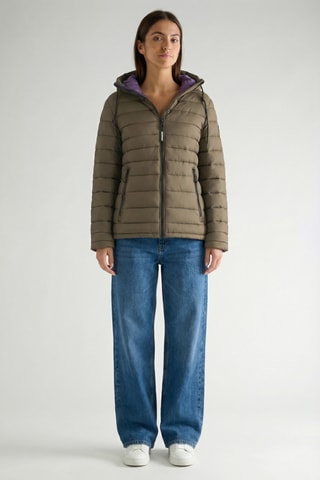 Piumino con cappuccio Azulana - Kaki