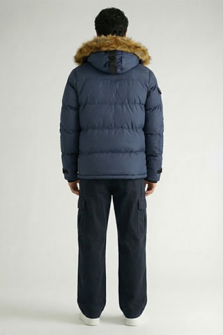 Piumino con cappuccio Biwa - Navy