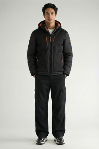 Piumino con cappuccio Beachana - Nero