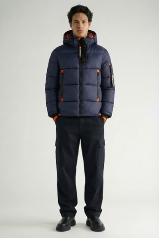 Piumino con cappuccio Calixana - Navy