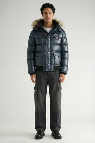 Piumino con cappuccio Bugsana - Navy