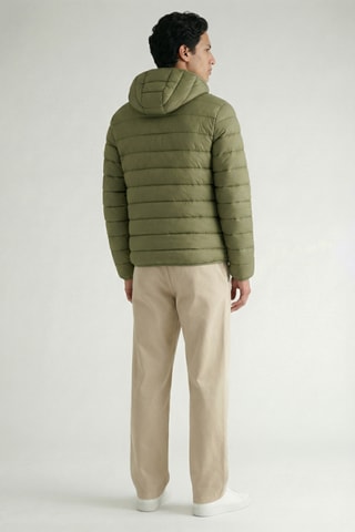Piumino con cappuccio Amitalana - Verde oliva