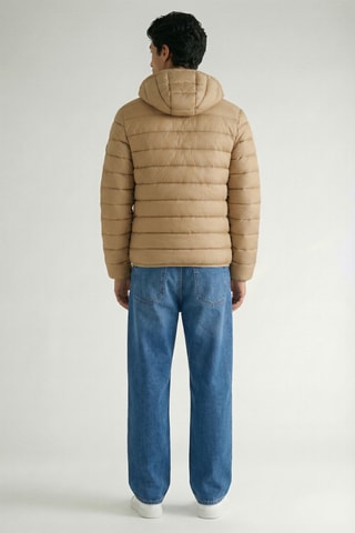 Piumino con cappuccio Amitalana - Taupe