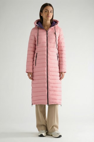 Piumino lungo Azulana - Rosa antico