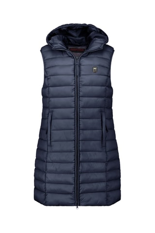 Piumino lungo senza maniche - Navy