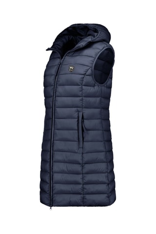 Piumino lungo senza maniche - Navy