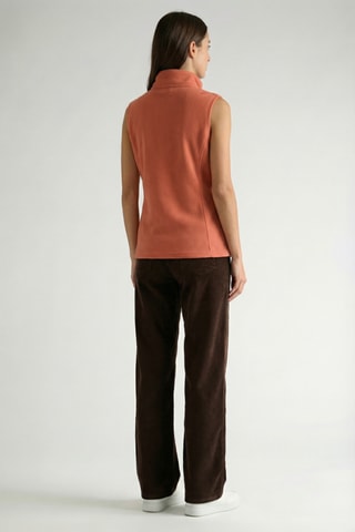 Felpa senza maniche in pile Vugana - Rosso mattone