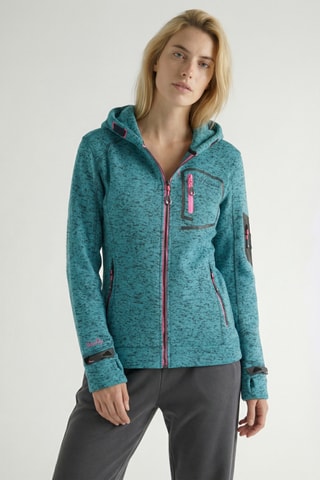 Felpa con cappuccio Telectrana - Turchese melange