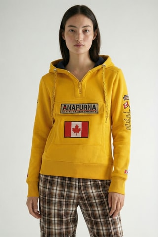 Felpa con cappuccio Gymana - Giallo