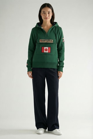 Felpa con cappuccio Gymana - Verde abete