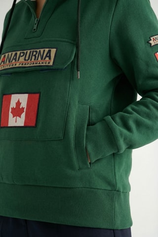 Felpa con cappuccio Gymana - Verde abete