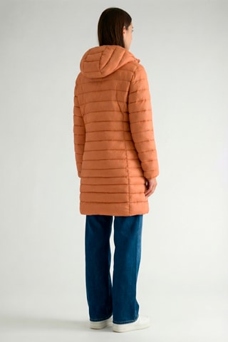 Piumino lungo con cappuccio Akitalana - Cammello