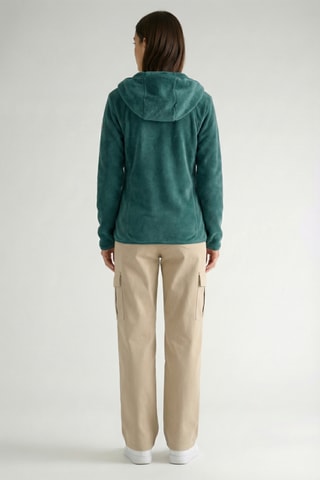 Giacca in pile con cappuccio Uternel - Verde scuro