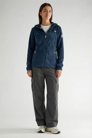 Giacca in pile con cappuccio Uternel - Navy