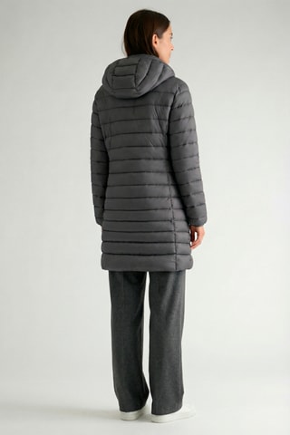 Piumino lungo con cappuccio Akitalana - Grigio scuro