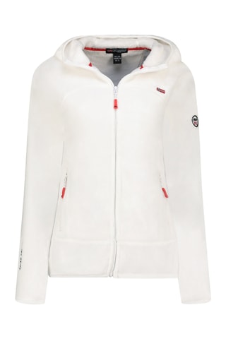 Giacca in pile con cappuccio Uternel - Bianco