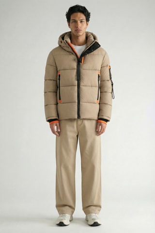 Piumino con cappuccio Calixana - Beige