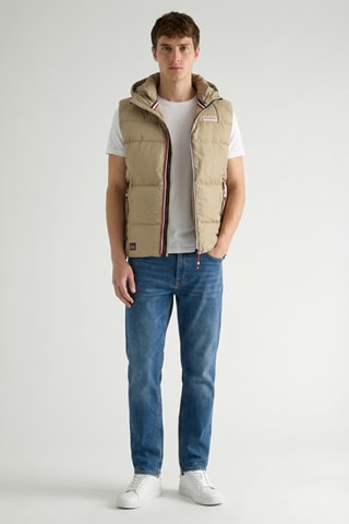 Piumino senza maniche con cappuccio Vitoana - Beige