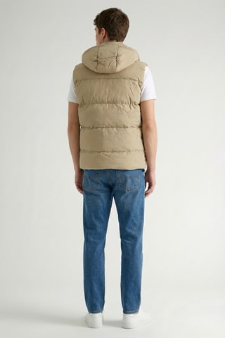 Piumino senza maniche con cappuccio Vitoana - Beige