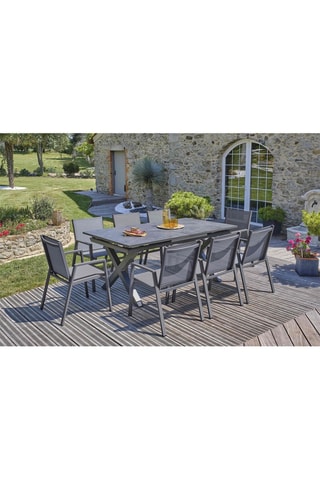 Conjunto de jardín Floride - 8 plazas - Mesa extensible
