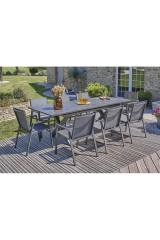 Conjunto de jardín Floride - 8 plazas - Mesa extensible