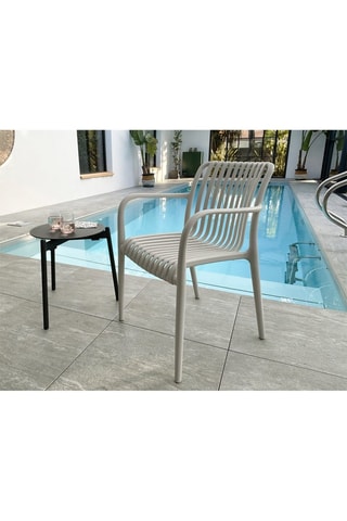 2 sillones de jardín apilables Tiago - Arena