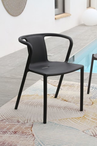 2 sillones de jardín apilables Diego - Antracita