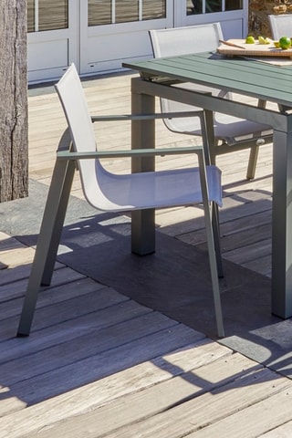 Conjunto de jardín Miami - 8 plazas - Mesa extensible