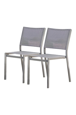 2 sillas de jardín apilables Stockholm - 48 x 59 x 84 cm