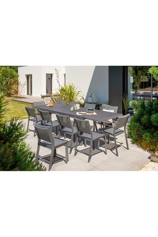 Conjunto de jardín Stockholm - 12 plazas - Mesa extensible