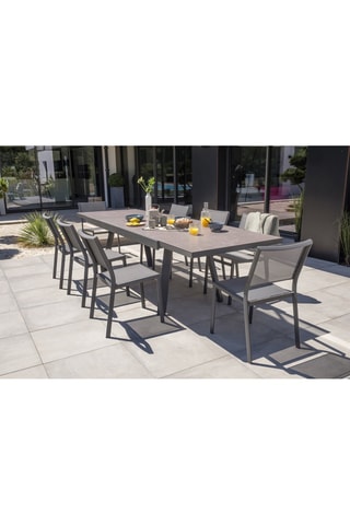 Conjunto de jardín Stockholm - 8 plazas - Mesa extensible