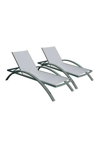 2 tumbonas apilables Barcelona - 195 x 74 x 32 cm