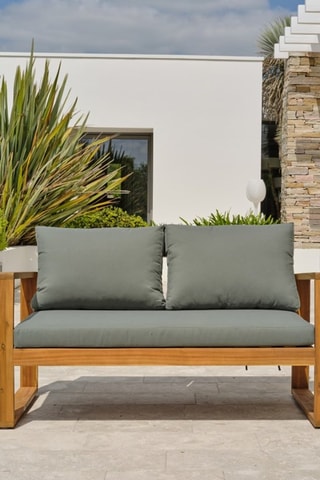 Salón de jardín de madera de acacia Aracaju - 4 plazas