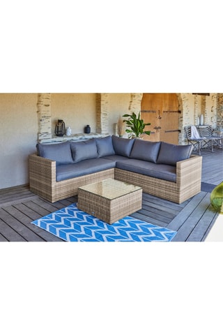 Salón de jardín esquinero Bavaro - 5 plazas