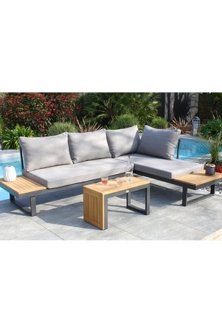 Salón de jardín modulable de madera de acacia Tokyo - 4 plazas