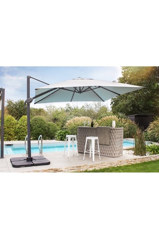 Sombrilla lateral Sevilla - Medidas de la lona 250 x 250 cm