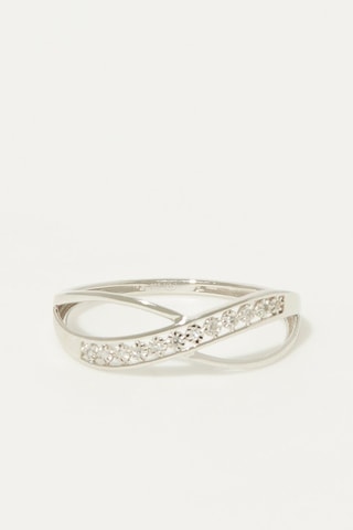 Bague Liée - Or blanc et diamants