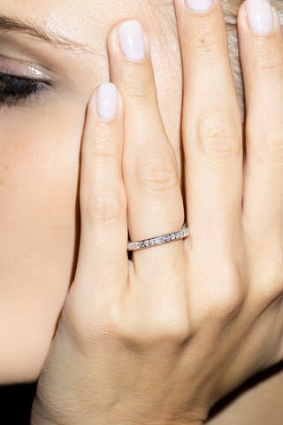 Bague Alliance Tris Or blanc