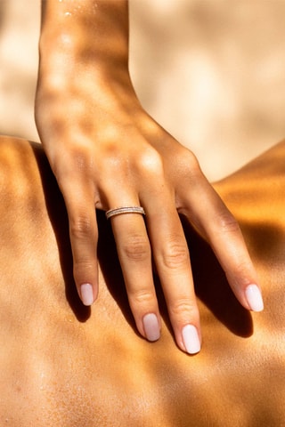 3 fedi Belles Alliances - Oro rosa, oro bianco, oro giallo e diamanti