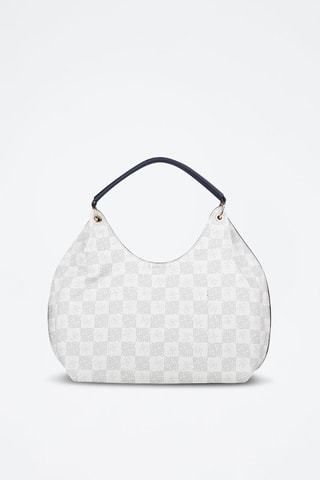 Trendy Handtas Ecru en Marineblauw