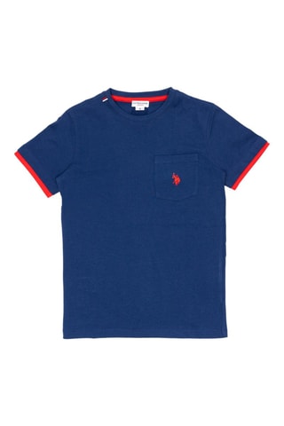 T-shirt - Marineblauw en Rood