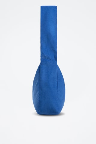 Sac porté épaule en velours - Bleu électrique