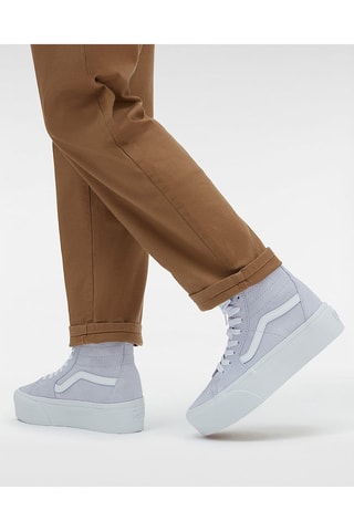 Baskets montantes plateformes en nubuck SK8-Hi Tapered Stackform - Ciel - Vans