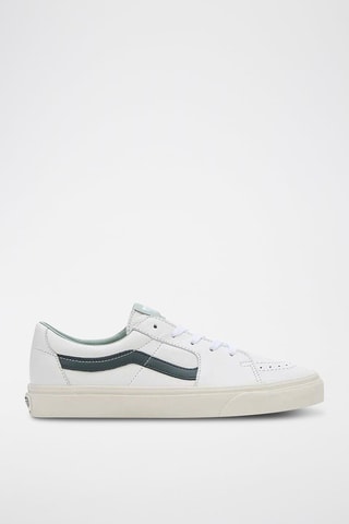 Baskets en cuir SK8-Low - Vert foncé et blanc - Vans