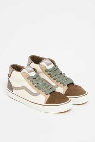 Baskets en nubuck UA Mid Skool 37 - Marron et beige - Vans
