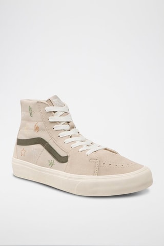Baskets montantes en cuir SK8-Hi Tapered VR3 - Beige - Vans
