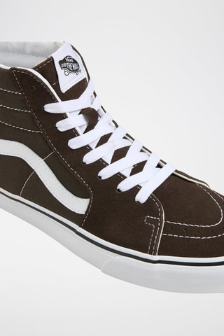 Baskets montantes en cuir SK8-Hi - Marron et blanc - Vans