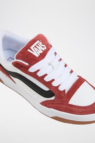 Baskets en cuir Hylane - Blanc et rouge - Vans