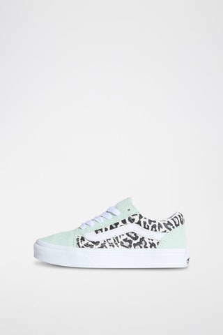 Baskets en cuir Old skool - Vert d’eau - Vans